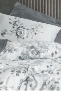 Cotton Box Saten Çift Kişilik Nevresim Takımı Moale Gri görseli 2