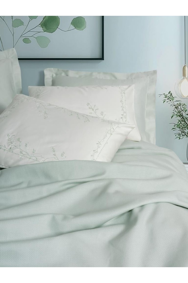Cotton Box Serenity Bambu Çift Kişilik Pike Takımı Brisa Mint detay görseli