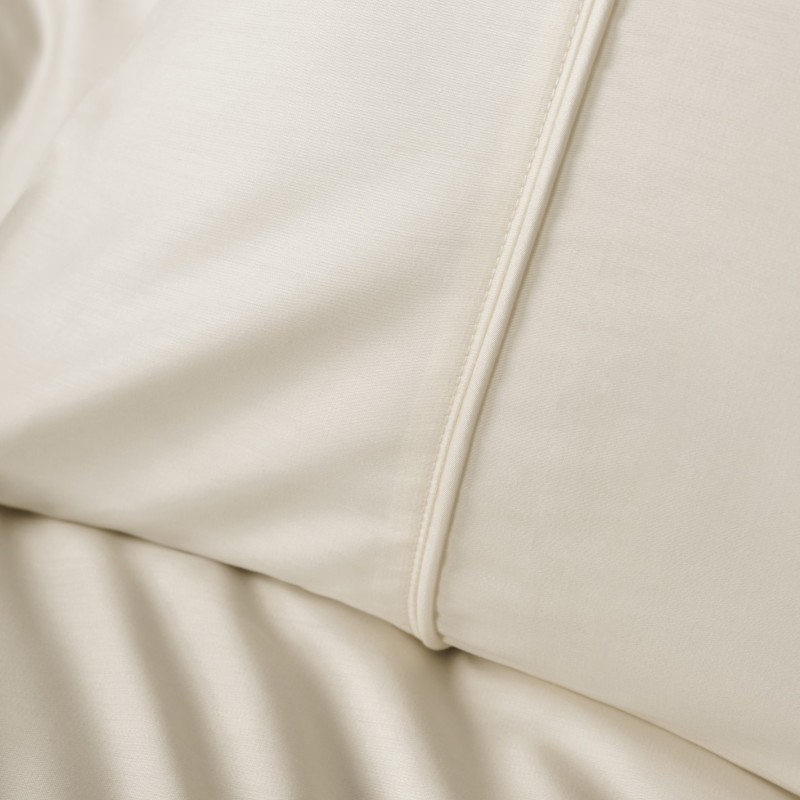 Cotton Box Silky Saten Çift Kişilik Nevresim Takımı Ekru Cotton Box Silky Saten Çift Kişilik Nevresim Takımı Ekru