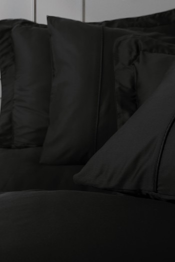 Cotton Box Silky Saten Çift Kişilik Nevresim Takımı Siyah
