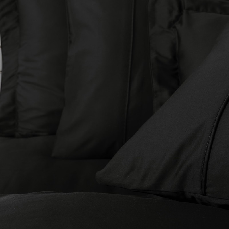 Cotton Box Silky Saten Çift Kişilik Nevresim Takımı Siyah Cotton Box Silky Saten Çift Kişilik Nevresim Takımı Siyah