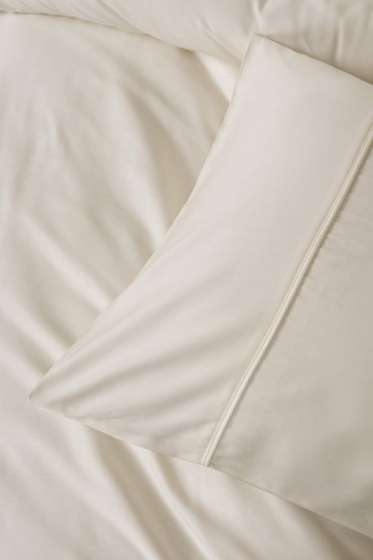 Cotton Box Silky Saten King Size Nevresim Takımı Ekru