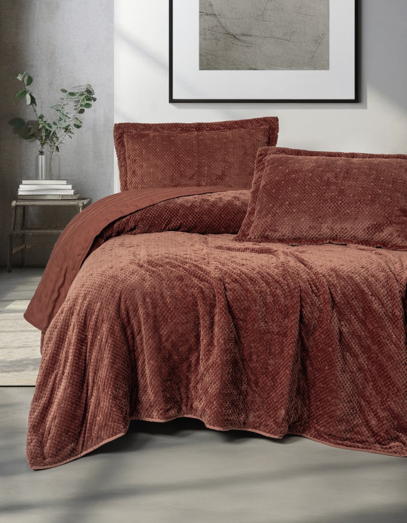 Cotton Box Softnest Tek Kişilik Yatak Örtüsü Boleta Kiremit