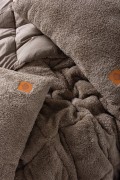 Cotton Box Tek Kişilik Peluş Yorgan Seti Bej 155x215 cm görseli 2