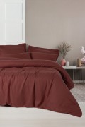 Cotton Box Tensel Craft Çift Kişilik Nevresim Takımı Bordo görseli 3