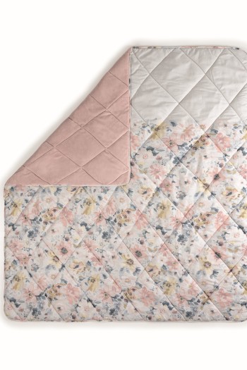 Cotton Box Velvet Çift Kişilik Yorgan Dalya Pudra 195x215 cm