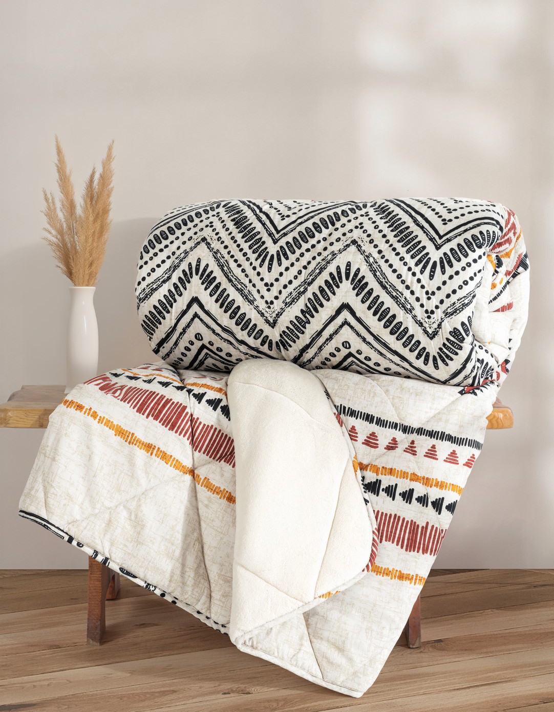 Cotton Box Velvet Çift Kişilik Yorgan Fellix Bej 195x215 cm