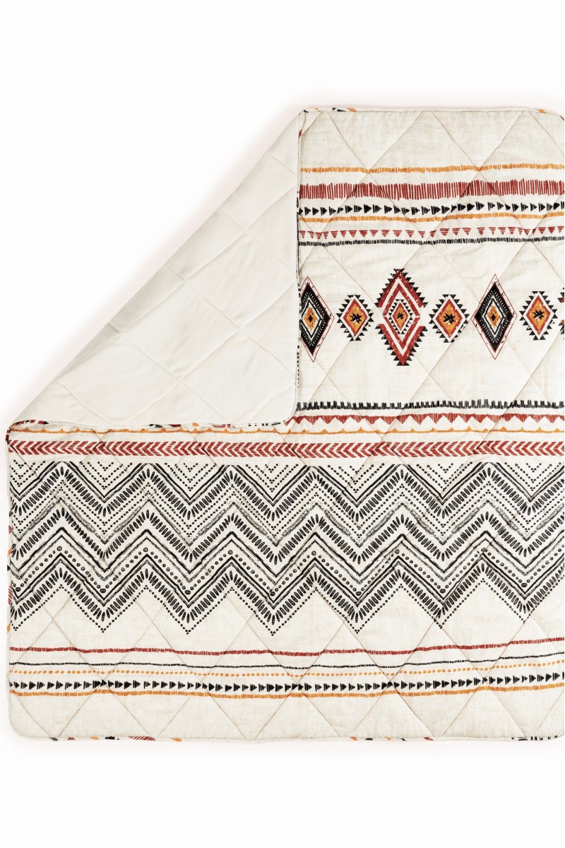 Cotton Box Velvet Çift Kişilik Yorgan Fellix Bej 195x215 cm detay görseli