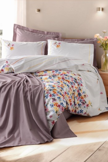 Cotton Box Vivid Tek Kişilik Pikeli Nevresim Takımı Flurry Lila