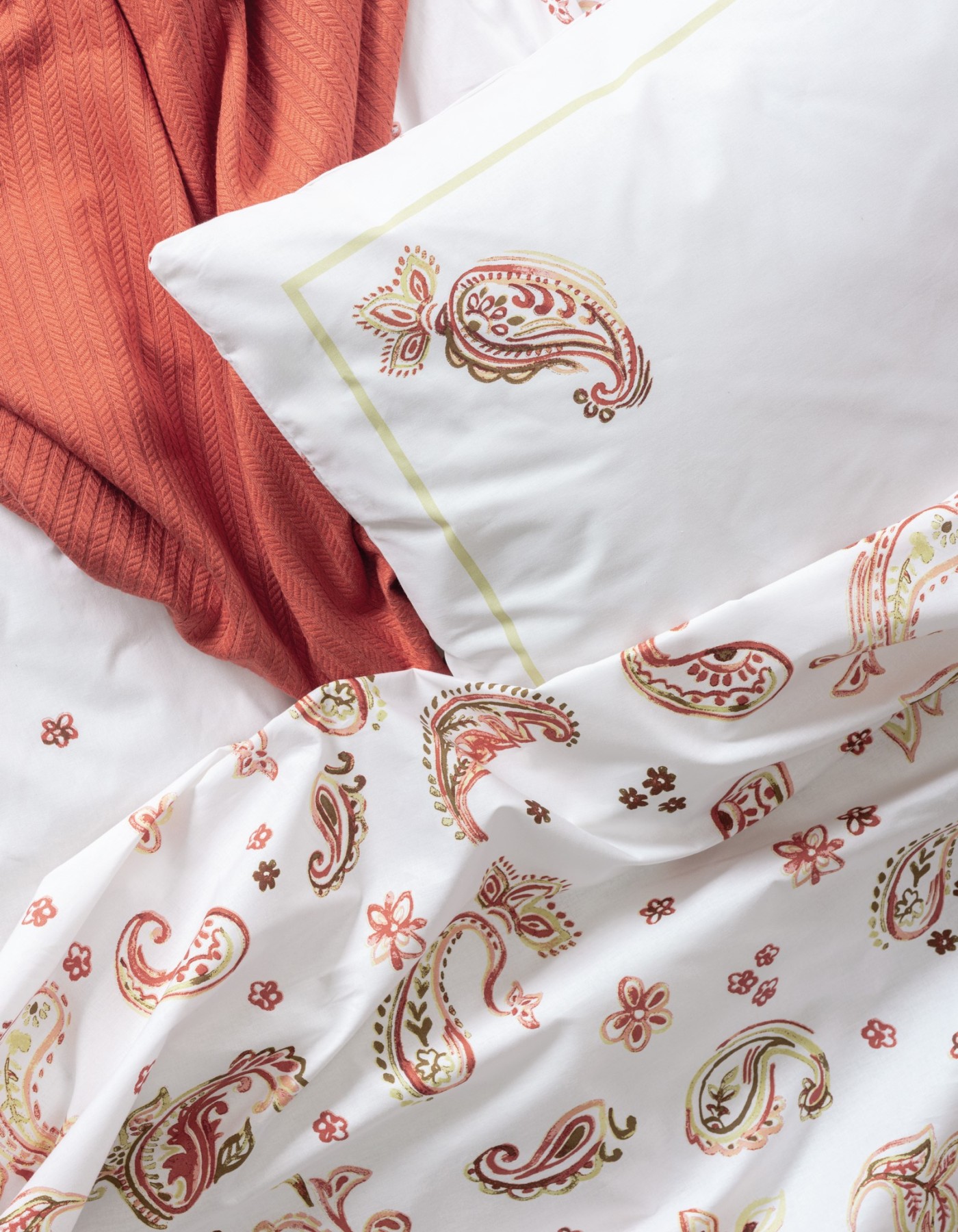 Cotton Box Vivid Tek Kişilik Pikeli Nevresim Takımı Paisia Tarçın