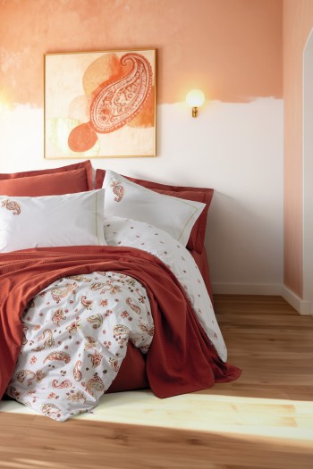 Cotton Box Vivid Tek Kişilik Pikeli Nevresim Takımı Paisia Tarçın