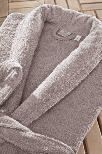 Dallas Serisi Şal Yaka Otel Bornozu - Kahve Dallas Serisi Şal Yaka Otel Bornozu - Kahve