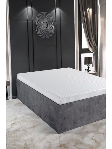 Hermes Serisi 83Tel Pamuk Polyester Saten Otel Çarşafı 1cm Çizgili