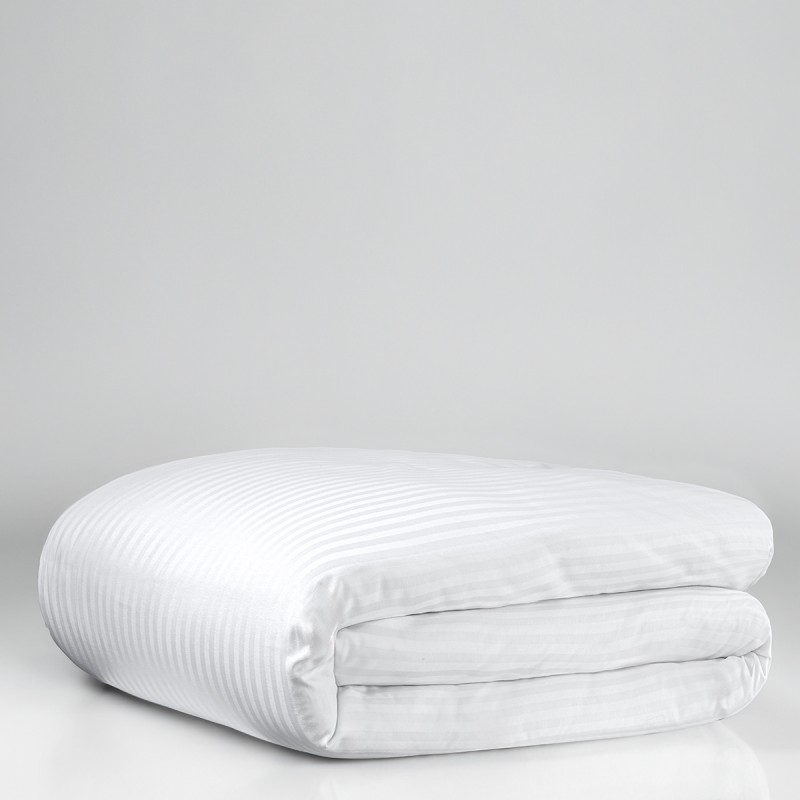 Hermes Serisi 83Tel Pamuk Polyester Saten Otel Nevresimi 1cm Çizgili