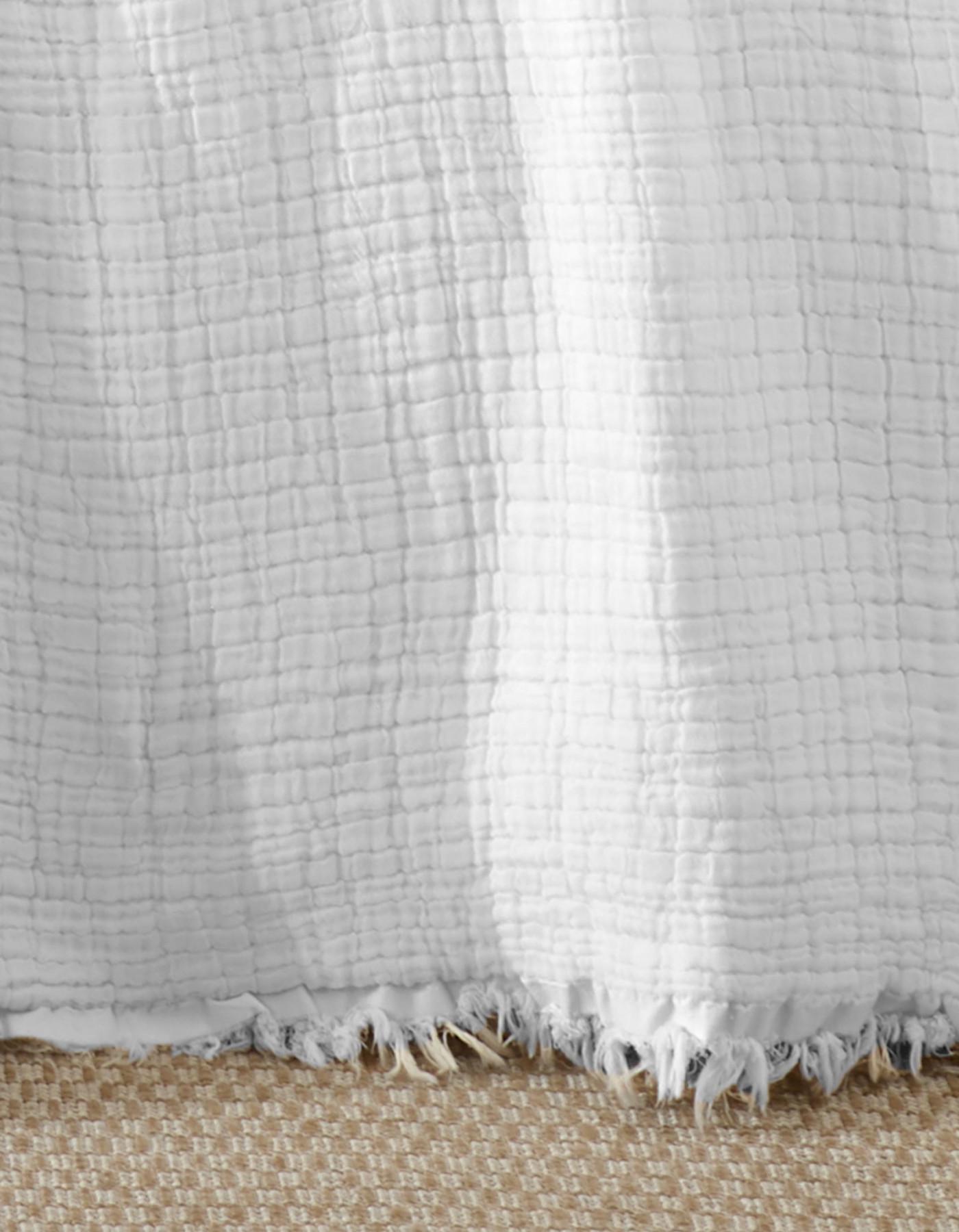 Varol %100 Pamuk Beyaz Müslin Püsküllü Pike – Battal Boy (230x250 cm)