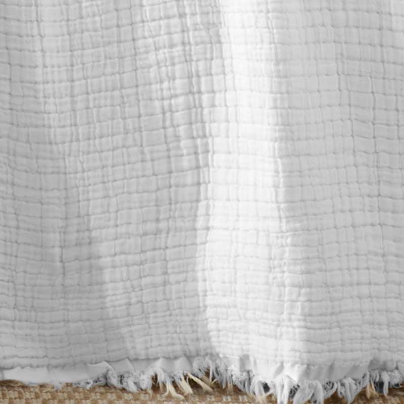 Varol %100 Pamuk Beyaz Müslin Püsküllü Pike – Battal Boy (230x250 cm)