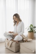 Varol %100 Pamuk Müslin Kadın Pijama Takımı - BEYAZ görseli 5