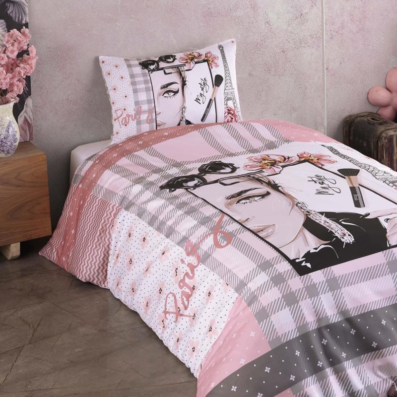 Varol %100 Pamuk Saten Genç Nevresim Takımı - Paris