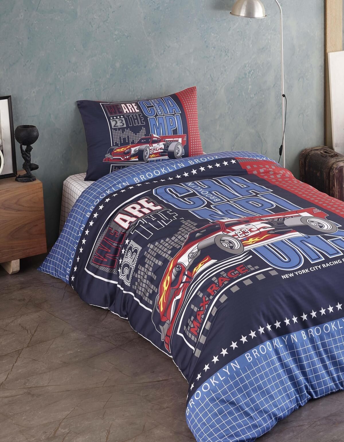 Varol %100 Pamuk Saten Genç Nevresim Takımı - Race Varol %100 Pamuk Saten Genç Nevresim Takımı - Race