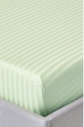 Varol %100 Pamuk Saten Stripe Battal Boy (King Size) Lastikli Çarşaf Takımı – 30 cm – 2 Yastık Kılıfı – 180x200