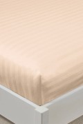 Varol %100 Pamuk Saten Stripe Battal Boy (King Size) Lastikli Çarşaf Takımı – 30 cm – 2 Yastık Kılıfı – 180x200 görseli 3