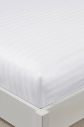Varol %100 Pamuk Saten Stripe Battal Boy (King Size) Lastikli Çarşaf Takımı – 30 cm – 2 Yastık Kılıfı – 180x200 görseli 4