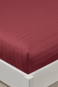 Varol %100 Pamuk Saten Stripe Battal Boy (King Size) Lastikli Çarşaf Takımı – 30 cm – 2 Yastık Kılıfı – 180x200 görseli 5