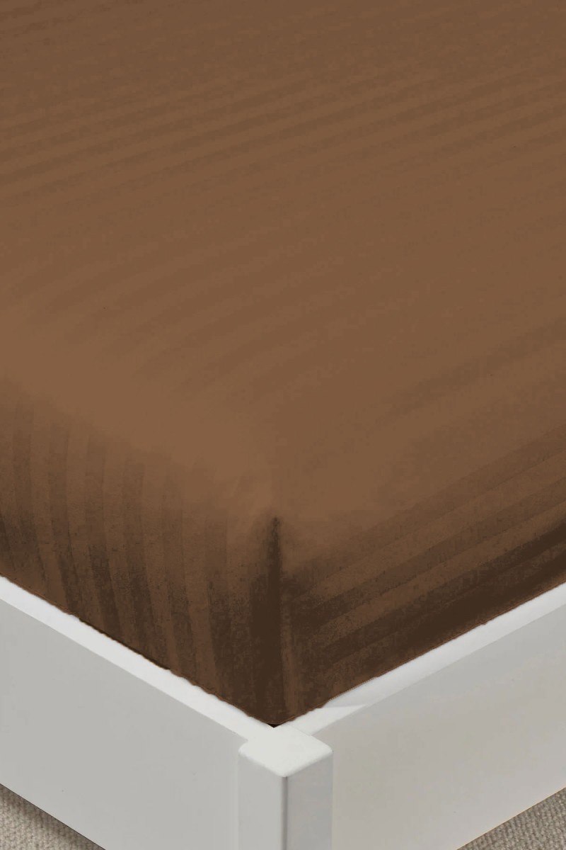 Varol %100 Pamuk Saten Stripe Çift Kişilik Lastikli Çarşaf Takımı – 30 cm – 2 Yastık Kılıfı detay görseli