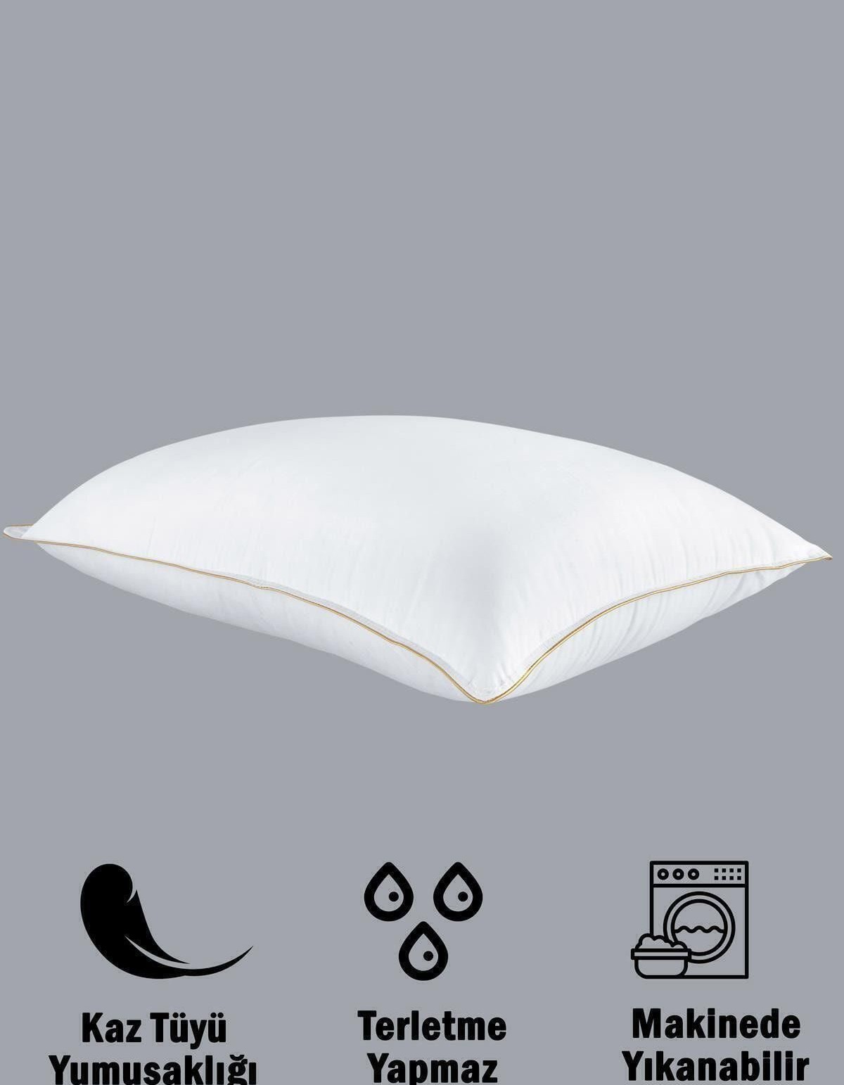 Varol 2 Adet Gold Serisi 1200Gr Nano Jel Yastık 50x70cm Varol 2 Adet Gold Serisi 1200Gr Nano Jel Yastık 50x70cm