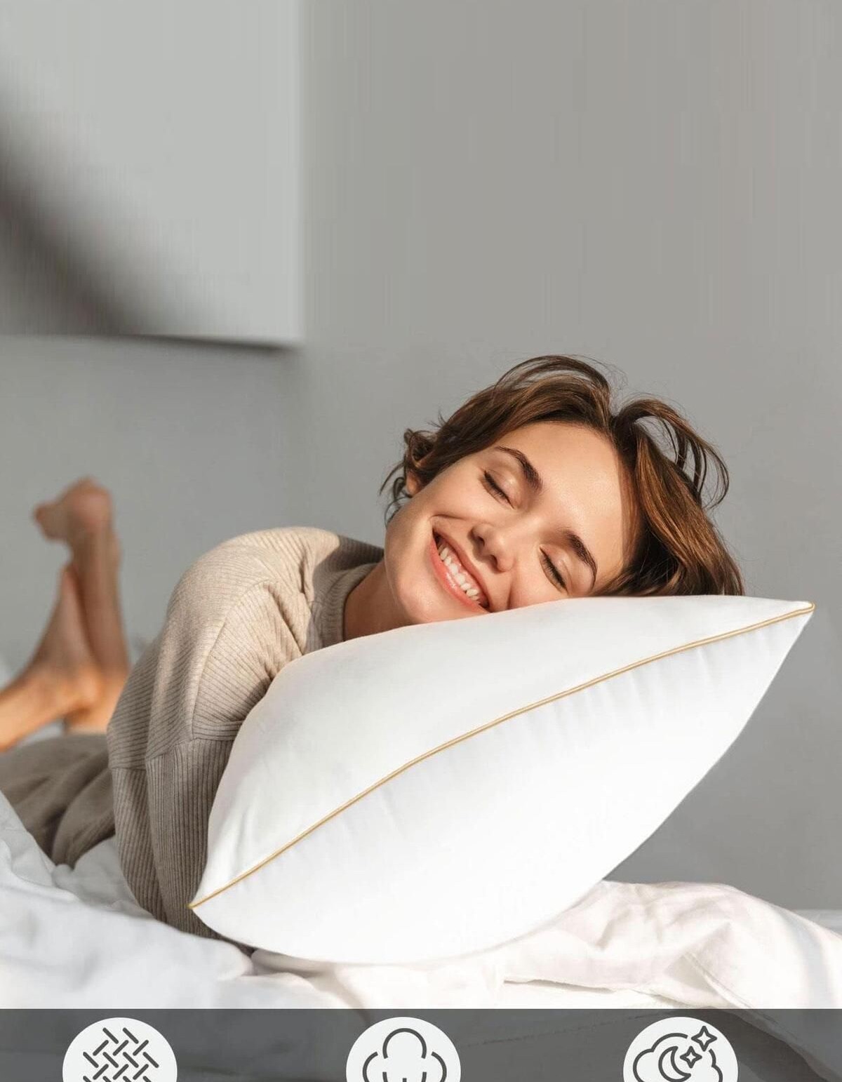 Varol 2 Adet Gold Serisi 1200Gr Nano Jel Yastık 50x70cm Varol 2 Adet Gold Serisi 1200Gr Nano Jel Yastık 50x70cm