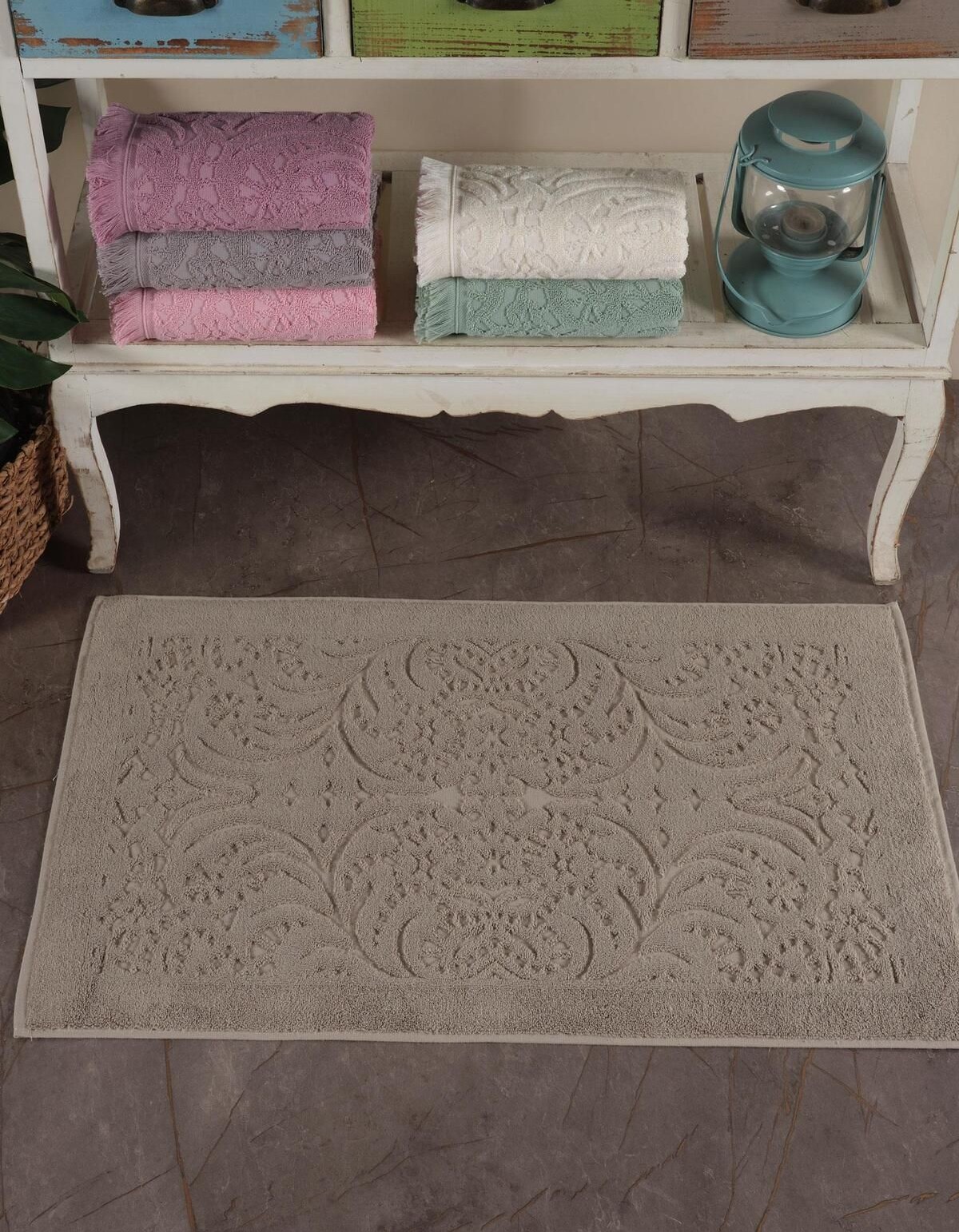 Varol 2 Adet Gramajlı Jakaranda Ayak Havlusu Paspas