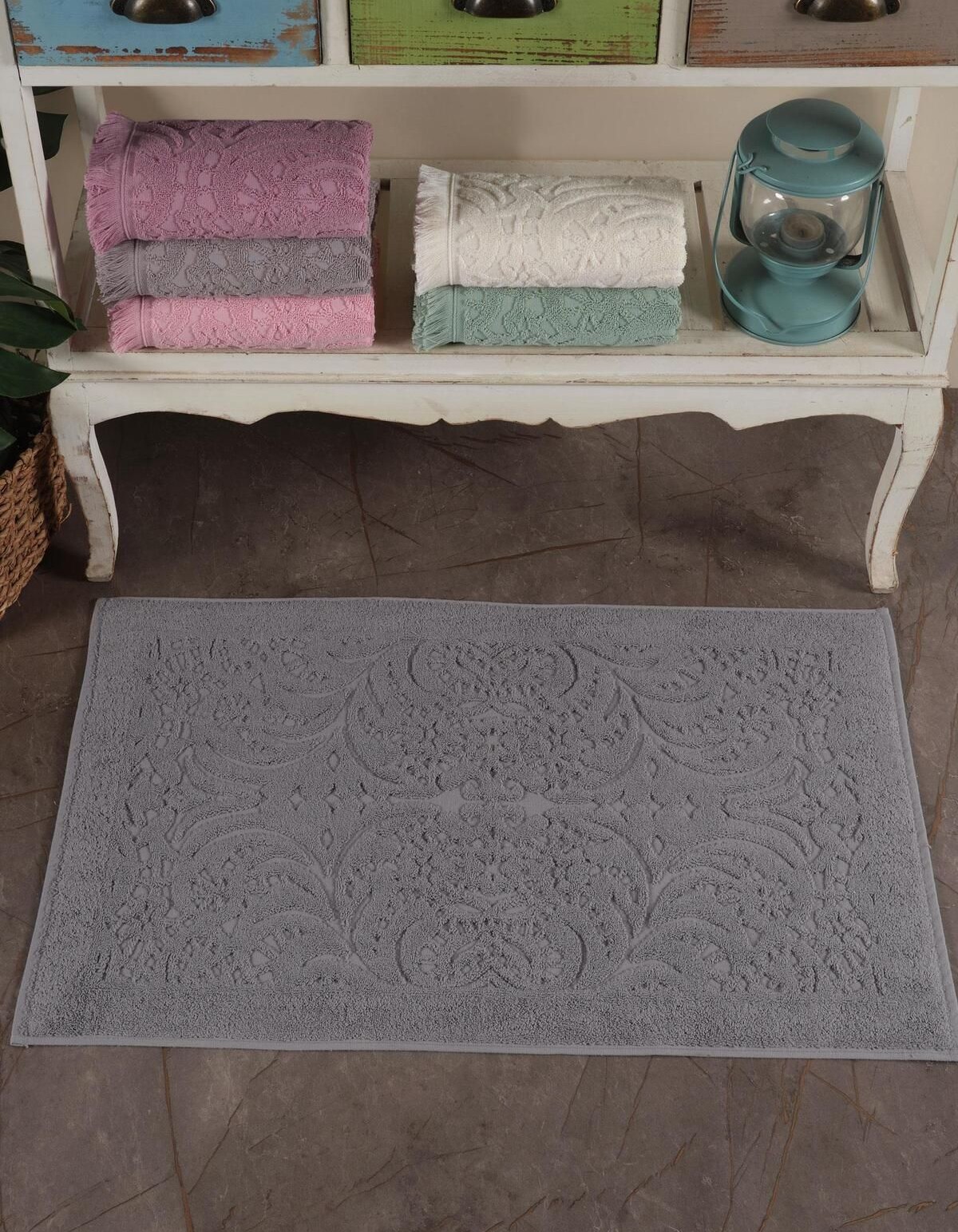 Varol 2 Adet Gramajlı Jakaranda Ayak Havlusu Paspas