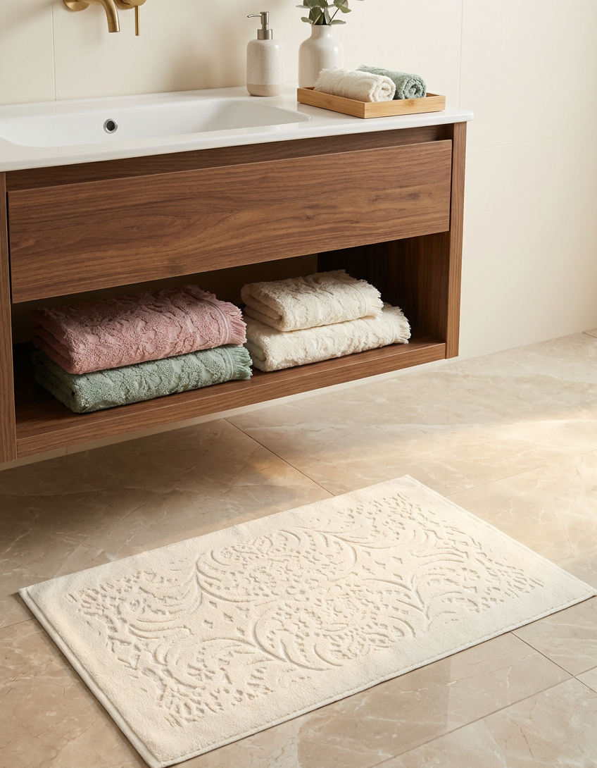 Varol 2 Adet Gramajlı Jakaranda Ayak Havlusu Paspas