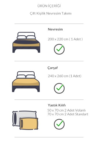 Varol 250 TC Bambu Karışımlı Pamuk Saten Nevresim Takımı – Çift Kişilik - CORSO