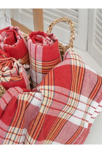 Varol 4 Adet Klastik Pamuk Peştemal (Geleneksel Hamam Peştemali)