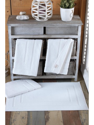 Varol 4 Adet Odelia Serisi Ayak Havlu 50x70 250gr Beyaz