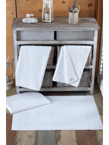 Varol 4 Adet Talia Serisi Ayak Havlusu 50x70 250gr Beyaz
