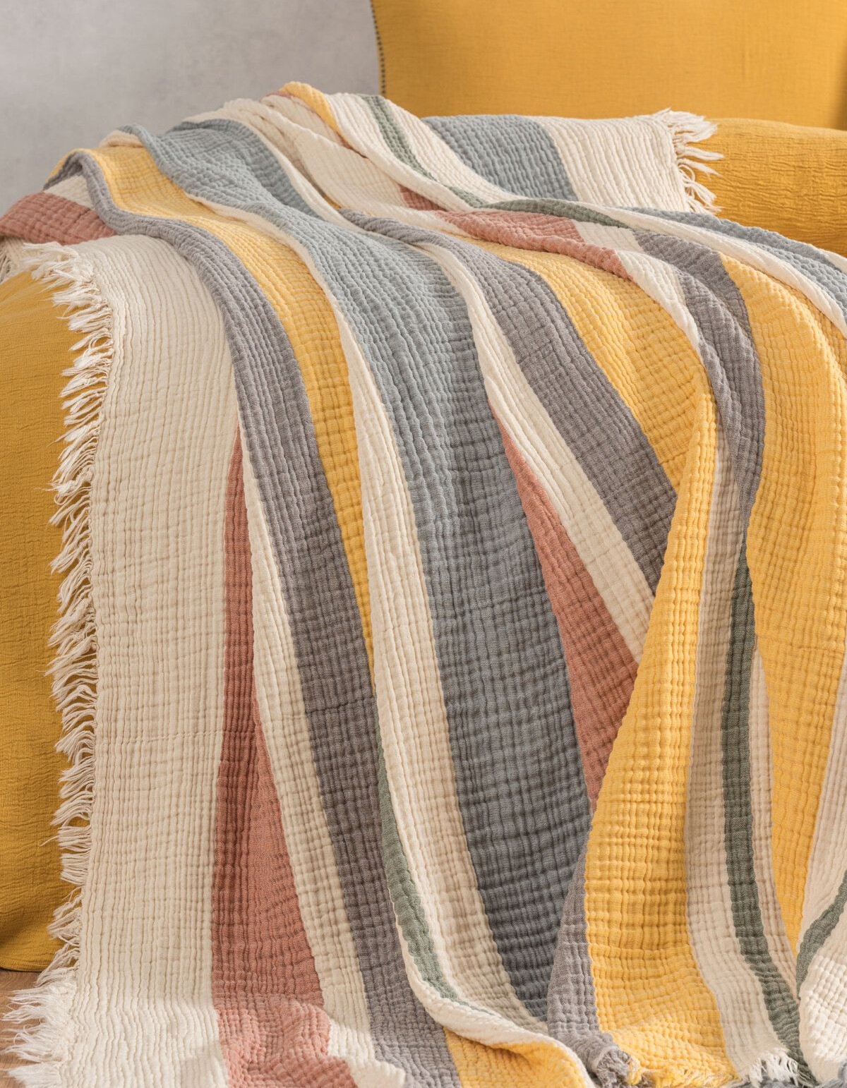 Varol 4 Katlı %100 Pamuk Müslin Pike & Yatak Örtüsü – 230x250 cm