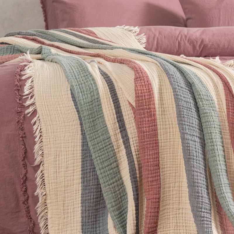 Varol 4 Katlı %100 Pamuk Müslin Pike & Yatak Örtüsü – 230x250 cm Varol 4 Katlı %100 Pamuk Müslin Pike & Yatak Örtüsü – 230x250 cm