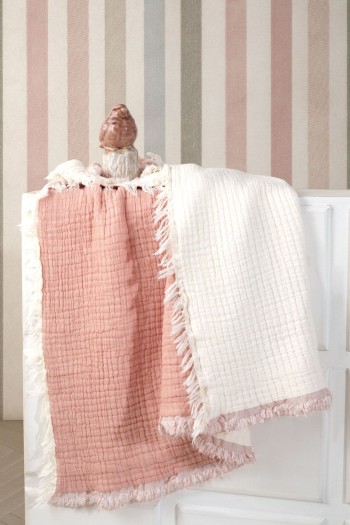 Varol 5 Katlı %100 Pamuk Müslin Bebek Battaniyesi - SOMON-150 X 150CM