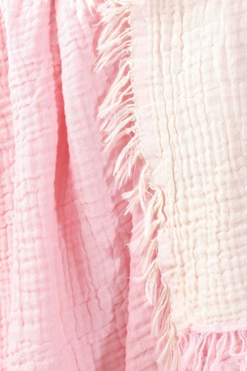 Varol 5 Katlı %100 Pamuk Müslin Bebek Battaniyesi - PEMBE-150 X 150CM