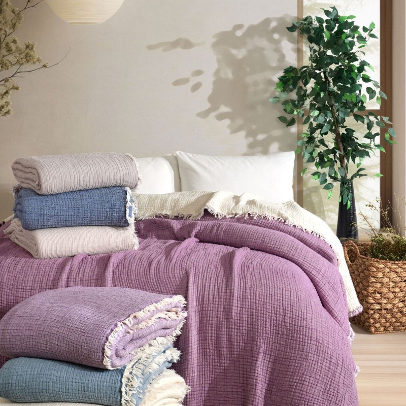 Varol 5 Katlı %100 Pamuk Müslin Yatak Örtüsü – 230x240 cm Varol 5 Katlı %100 Pamuk Müslin Yatak Örtüsü – 230x240 cm