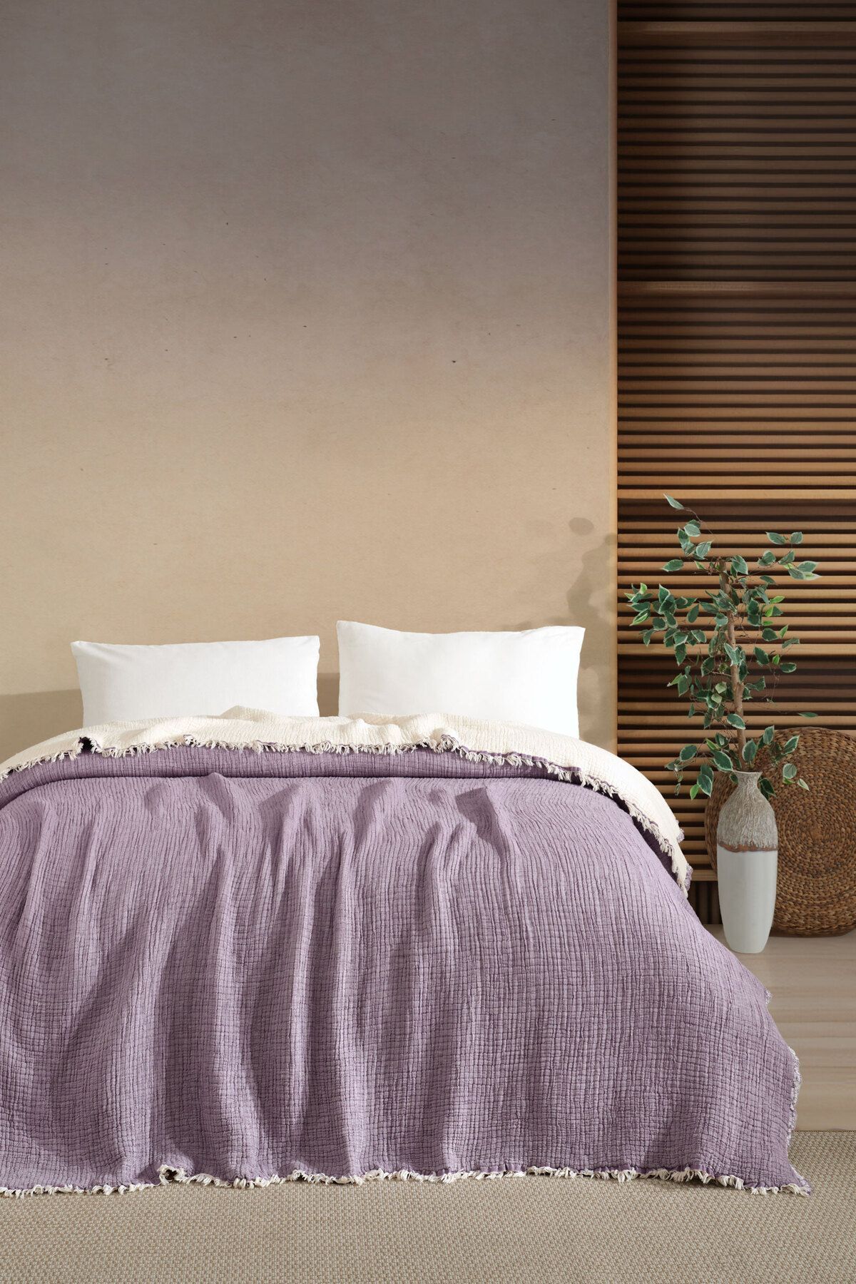 Varol 5 Katlı Çift Kişilik %100 Pamuk Müslin Yatak Örtüsü – 230x240 cm