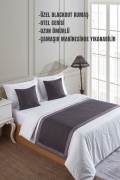 Varol 70x250 Yatak Şalı (Runner) ve 2 Adet 45x45 Kırlent Seti – Otel Konsept Lüx Dekoratif Set görseli 3