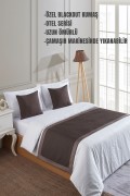Varol 70x250 Yatak Şalı (Runner) ve 2 Adet 45x45 Kırlent Seti – Otel Konsept Lüx Dekoratif Set görseli 6