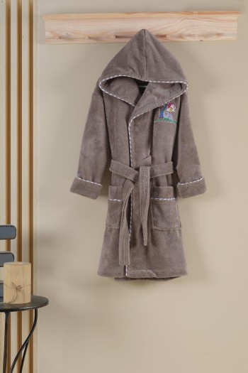 Varol Bambu Nakışlı Çocuk Bornozu - M.Craft Varol Bambu Nakışlı Çocuk Bornozu - M.Craft