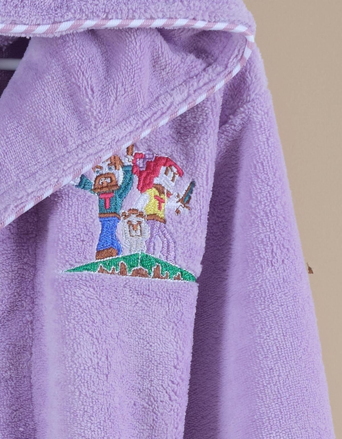 Varol Bambu Nakışlı Çocuk Bornozu - M.Craft Varol Bambu Nakışlı Çocuk Bornozu - M.Craft