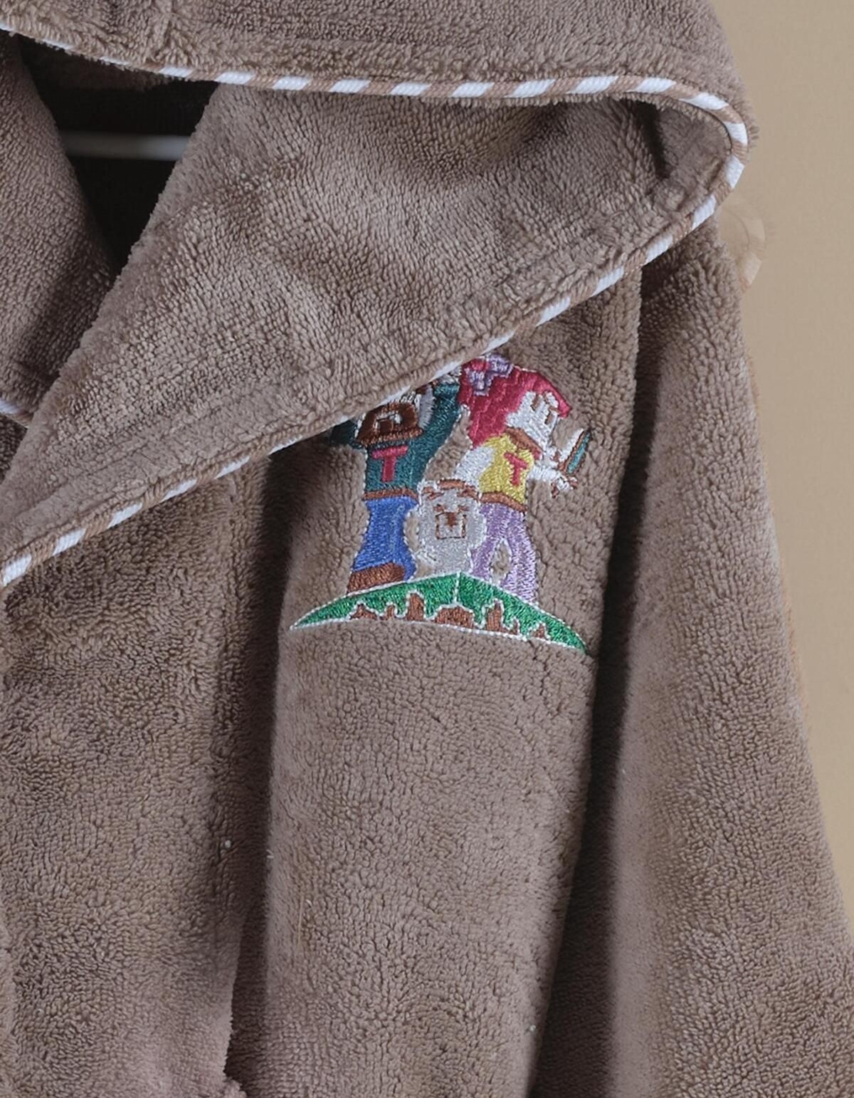 Varol Bambu Nakışlı Çocuk Bornozu - M.Craft Varol Bambu Nakışlı Çocuk Bornozu - M.Craft