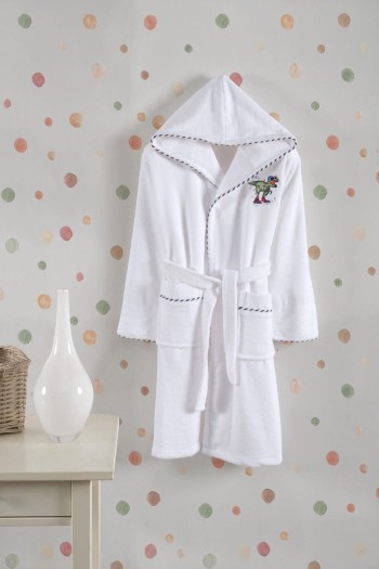 Varol Bambu Nakışlı Garson Boy Bornoz - Dino