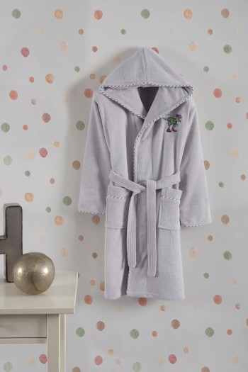 Varol Bambu Nakışlı Garson Boy Bornoz - Dino